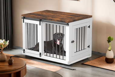 indoor wooden dog crate