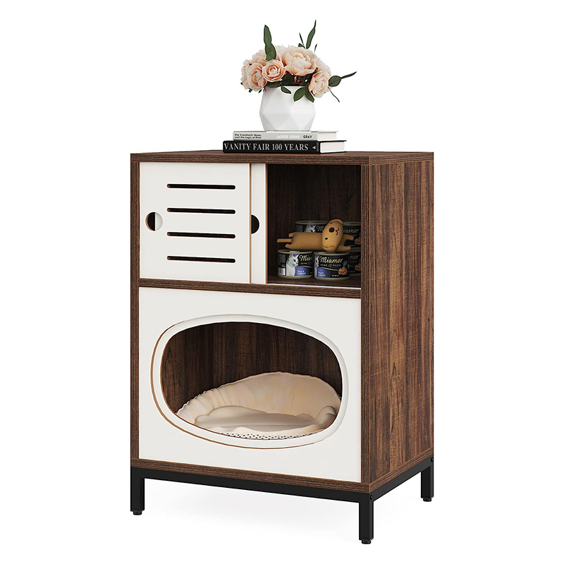 Cabinet Type Pet Houses & Furniture Wood Pet House Bed