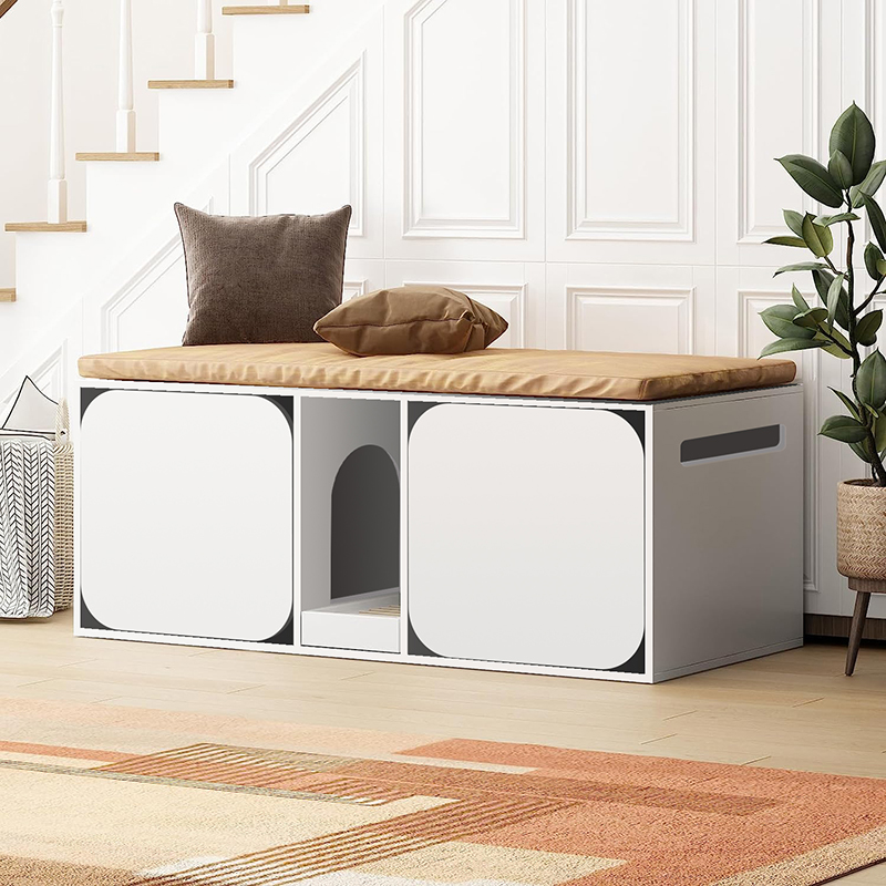 Cat Litter Box Enclosure for 2 Cats