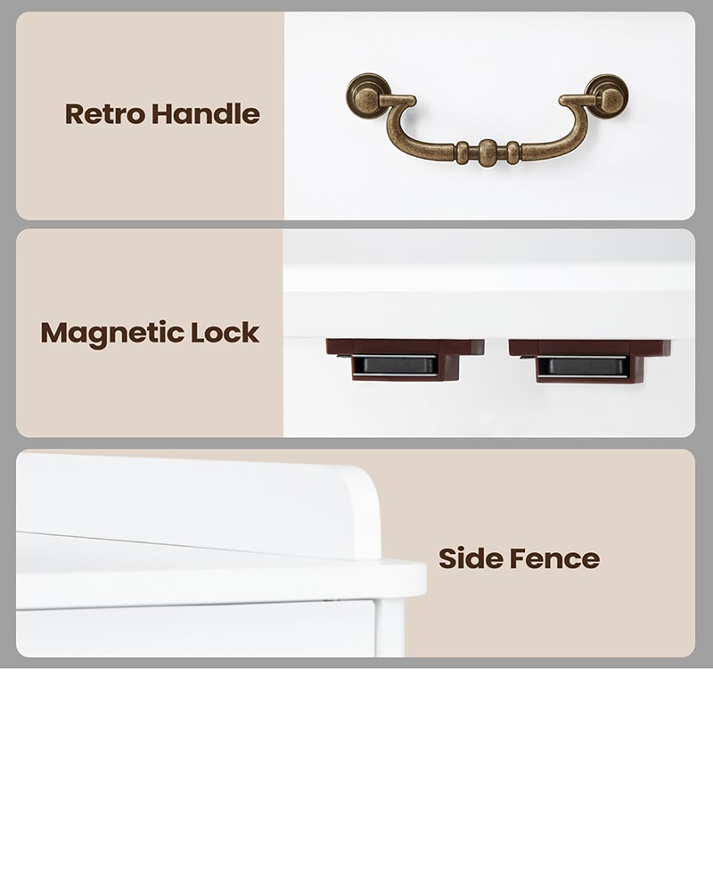 Cat Litter Box Enclosure with Handles and Removable Partition