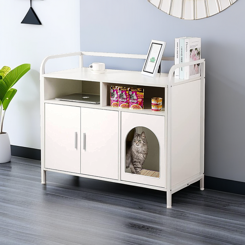 Cat Litter Box Furniture Hidden with Doors