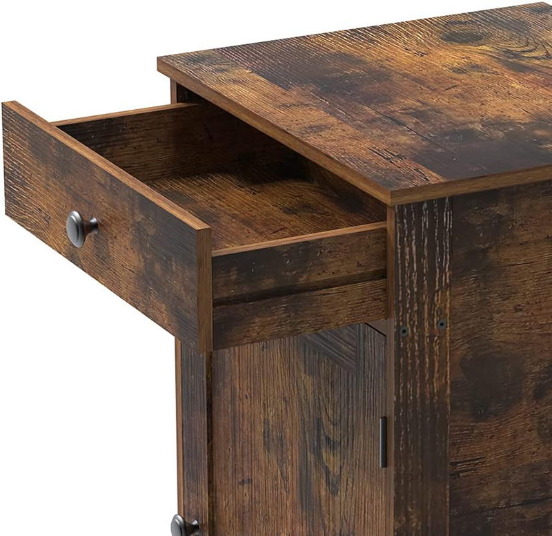 Contemporary Home Hidden Cat Litter Box Nightstand Storage Drawer