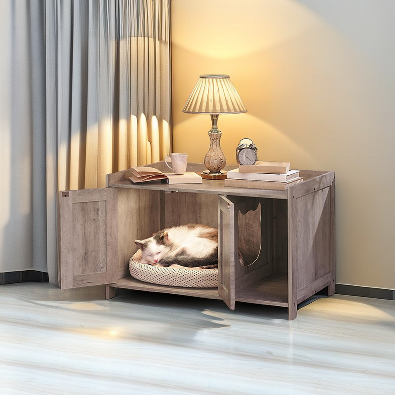 Indoor Cat House as End Table, for Living Room Bedroom