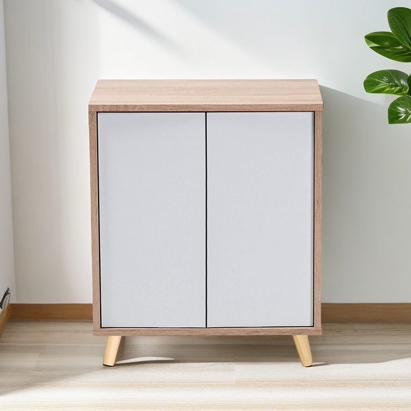 Litter Box Shell Wooden Pet House End Table for Living Room or Bedroom