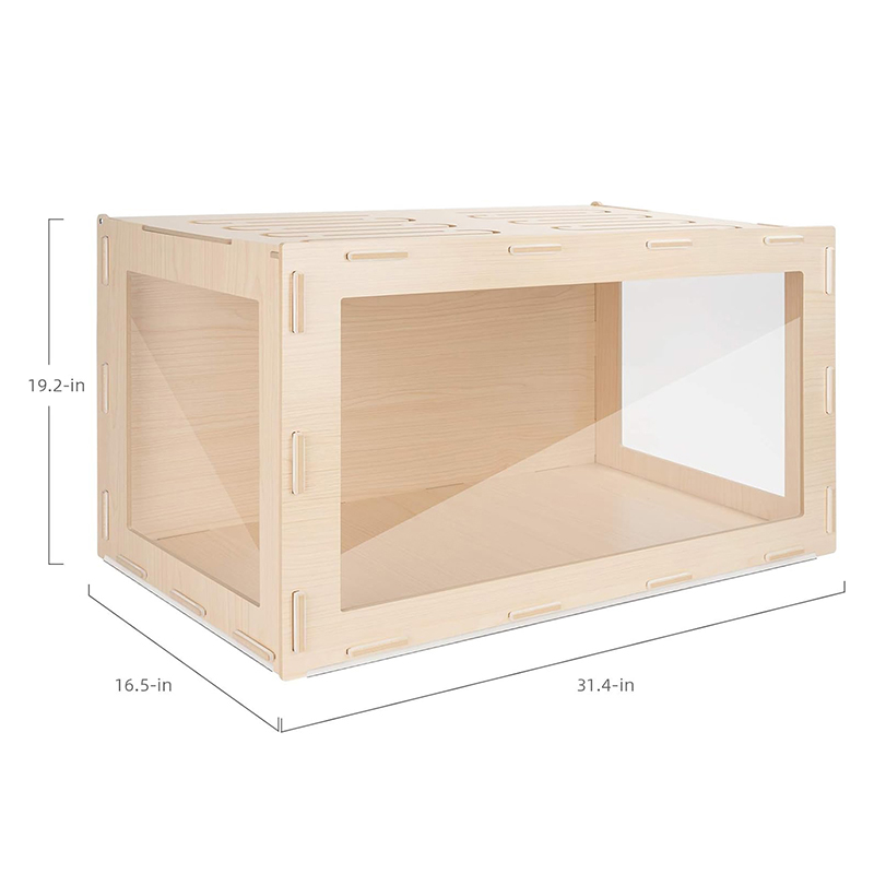 MDF Aspen Terrarium for Hamster Gerbils Mice Lemming Degus or Other Small-Sized Pets