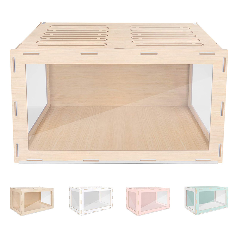 MDF Aspen Terrarium for Hamster Gerbils Mice Lemming Degus or Other Small-Sized Pets