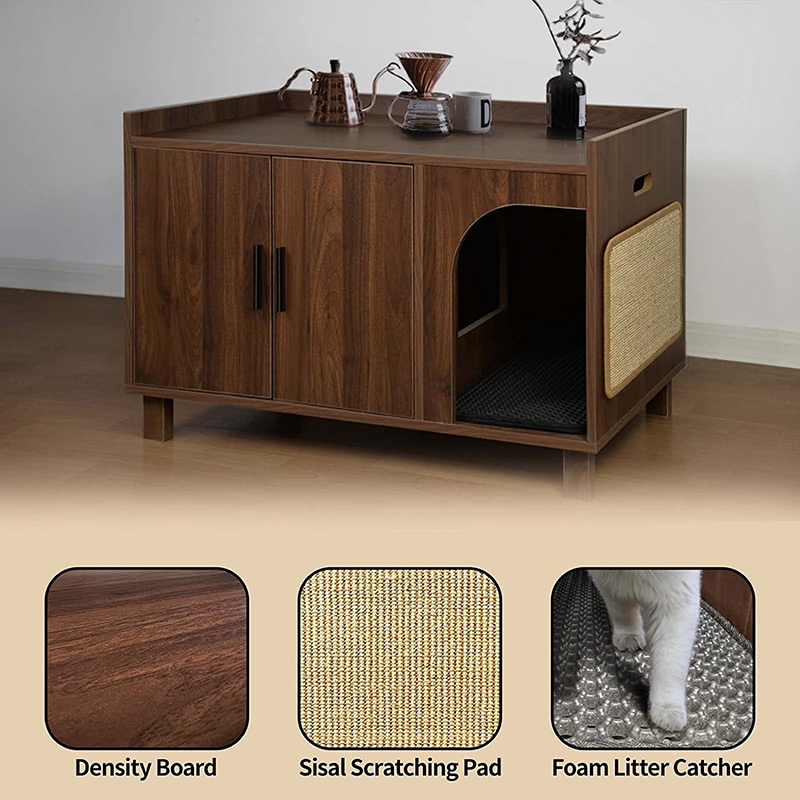 Modern Cat Litter Box Furniture Hidden