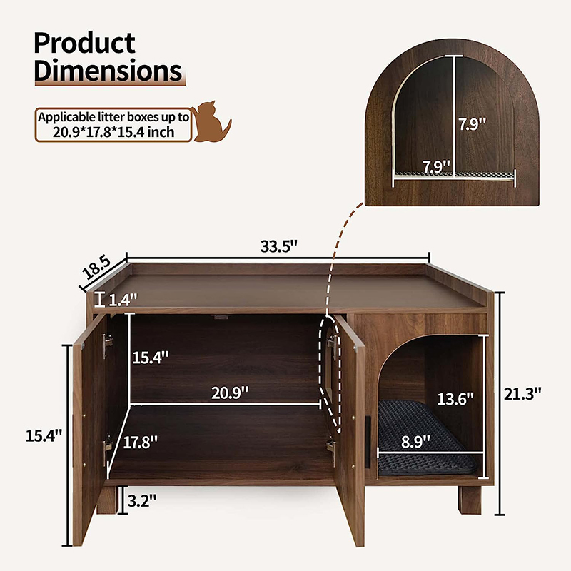 Modern Cat Litter Box Furniture Hidden