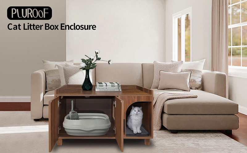 Modern Cat Litter Box Furniture Hidden