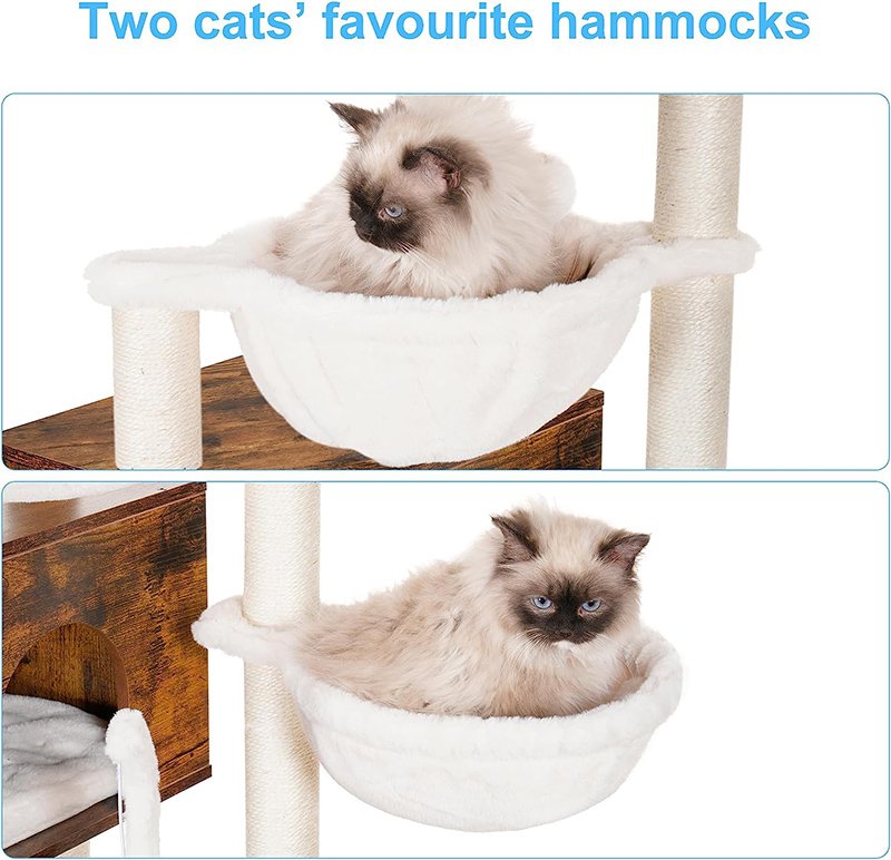 Modern Cat Tower for Indoor Cats with Large Platform All-in-one