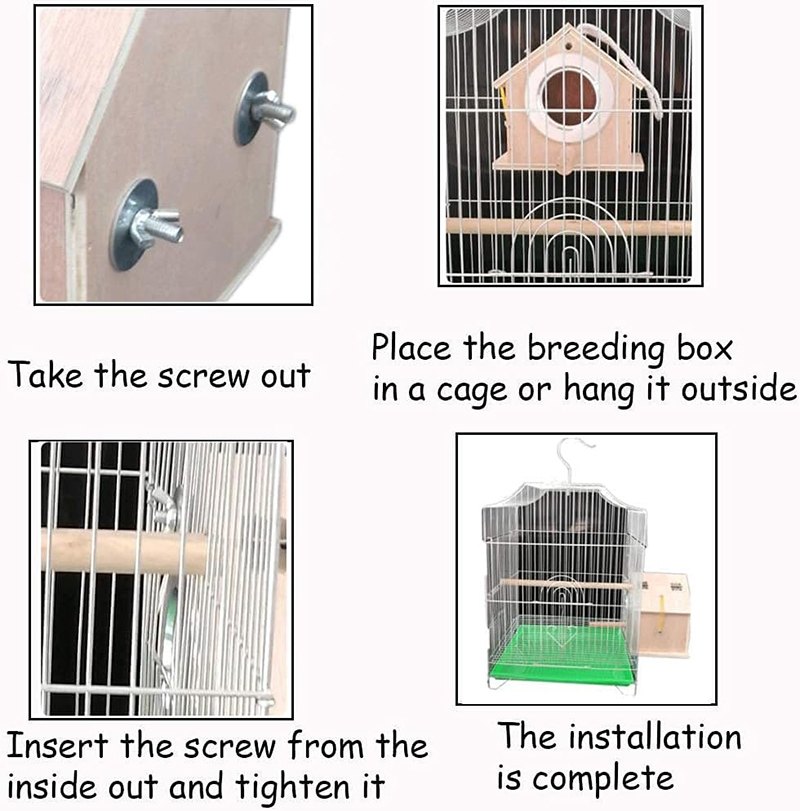 Parakeet Nest Box Bird Nesting House Parrot Breeding Mating Box for Lovebirds