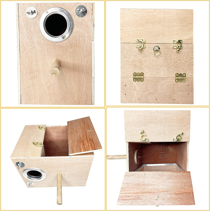 Parakeet Nesting Box Wooden Bird Breeding Nest