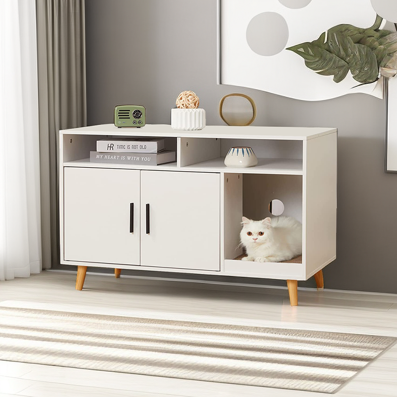 Pet Furniture Cat Cage Sleeping Bed Wooden House