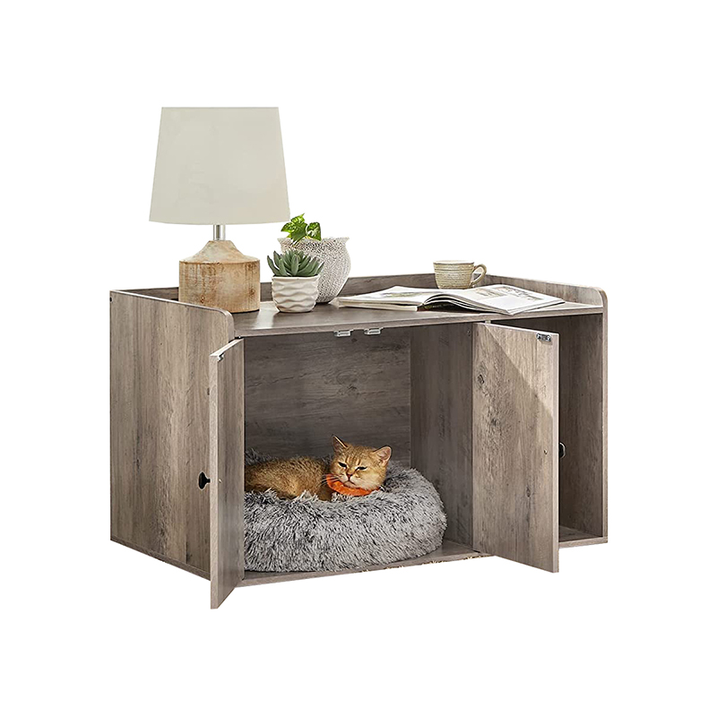 Wooden Cat Cage Crate Nightstand End Table Cat Litter Box