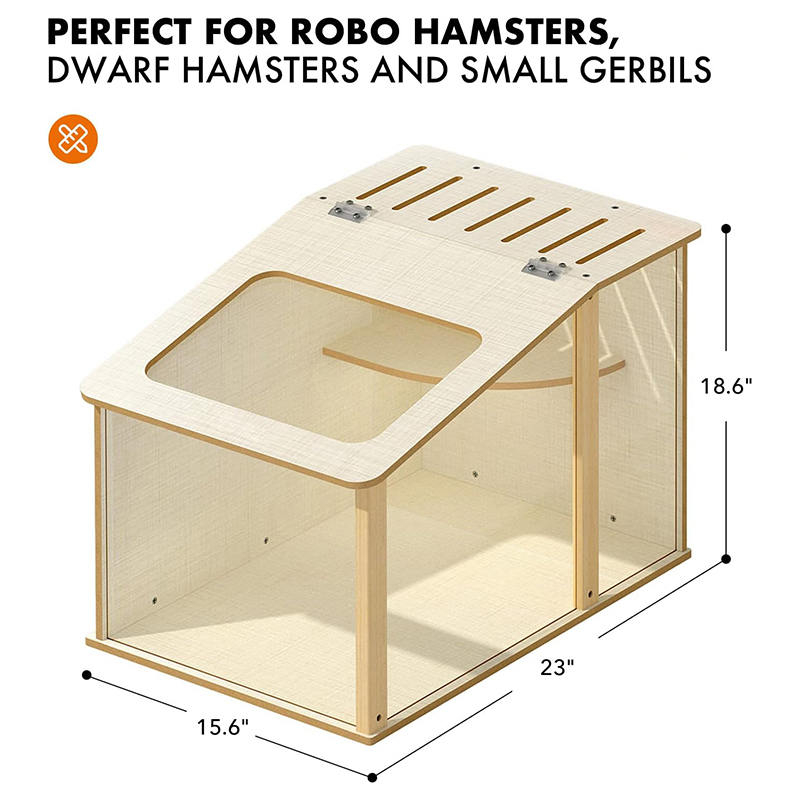 Wooden Hamster Cage Without Accessories