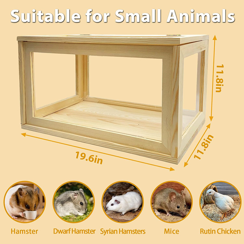 Wooden Hamster Cage and Habitats with Top Ventilation