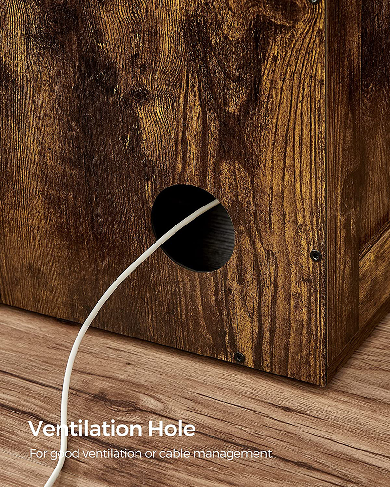 Wooden Hidden Litter Box Enclosure Cabinet with Single Door